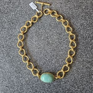 Julie Vos Statement Necklace with Amazonite stone-NWTags!
